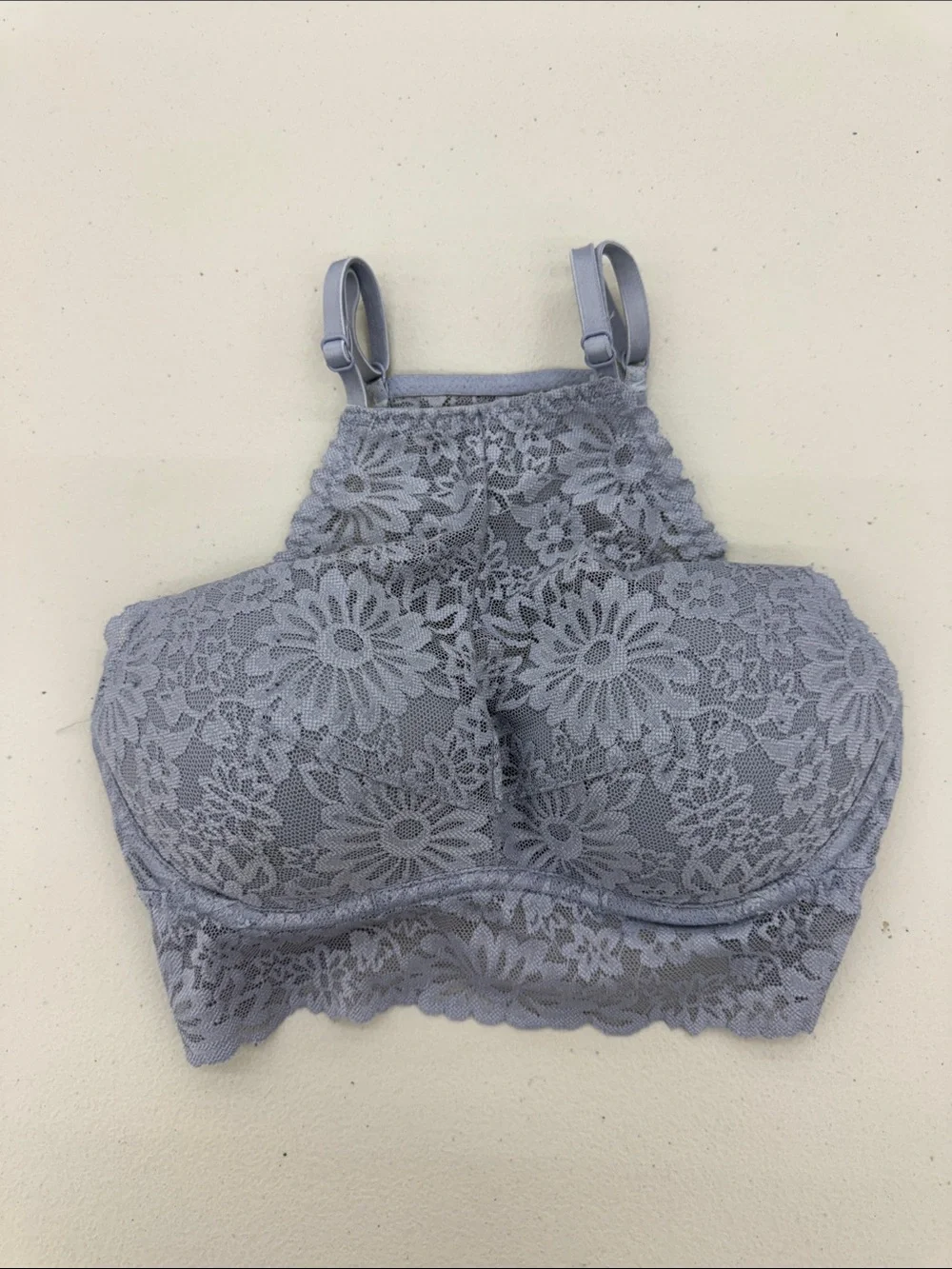 Victoria’s Secret PINK.. Lace High Neck Bralette in Dusty Lavender - Picture 1 of 5